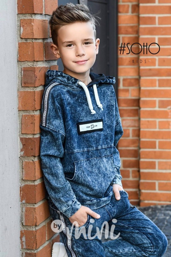 Acid wash jeans chlapecká souprava