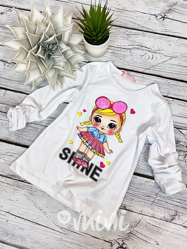DOLL shine dětská blůzka bílá