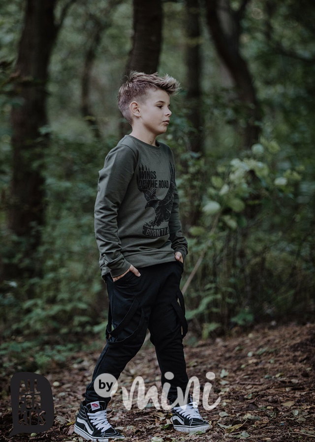 Fashion tepláky s laclíky černé *by AFK*
