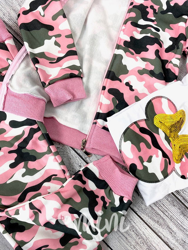 3pcs PINK army oteplený set