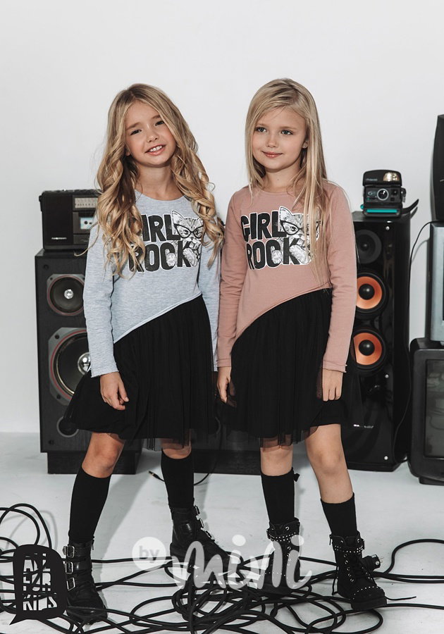 Girl rock šaty grey/black *by AFK*