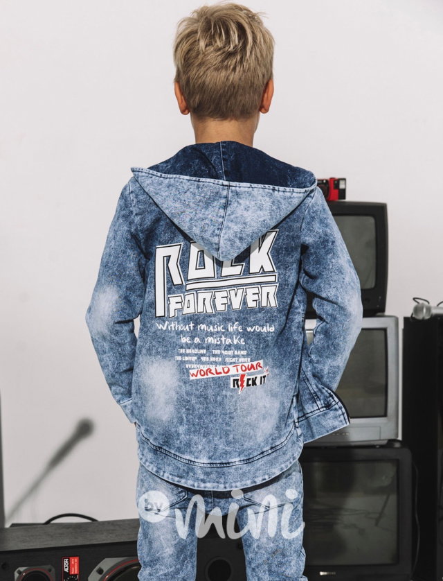 ROCK acid wash blue mikina *by AFK*