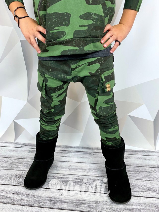 Green army baggy kapsáče zip