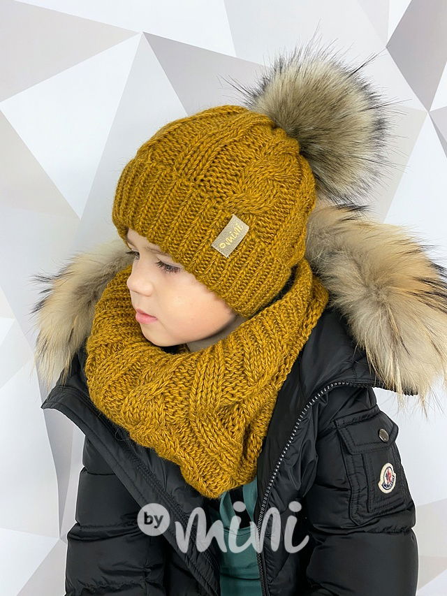 SUPER TERMO kulich + maxi nákrčník MUSTARD