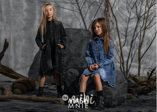 Boho blue jeans dívčí šaty *by MashMnie*