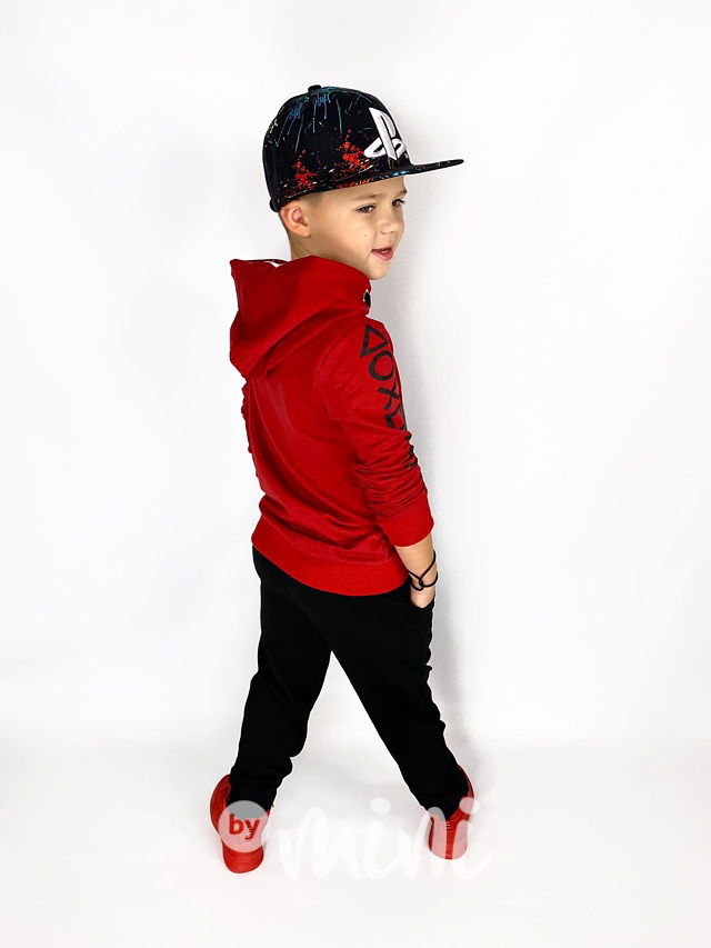 Playstation mikina + tepláky red/black