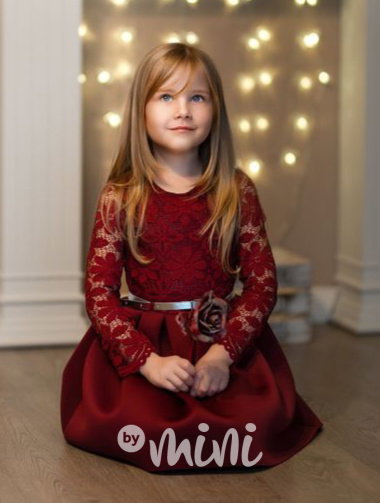 Luxury Bordo dívčí dress