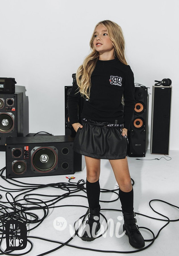 Sukňokraťasy leather black