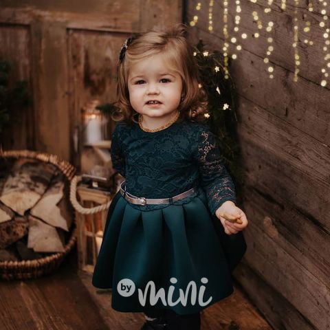 Luxury Smaragd dress - luxusní dívčí šaty