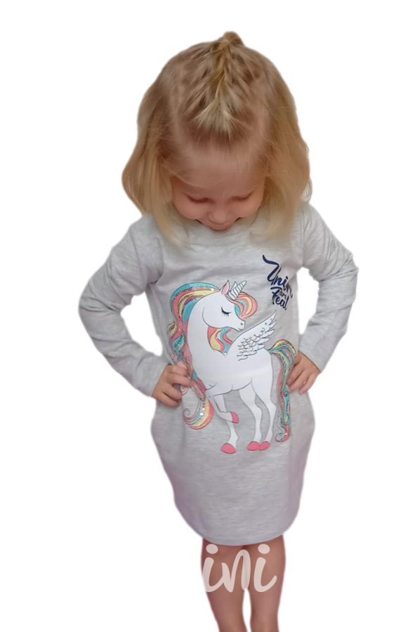 Unicorn tunika - šedý melír