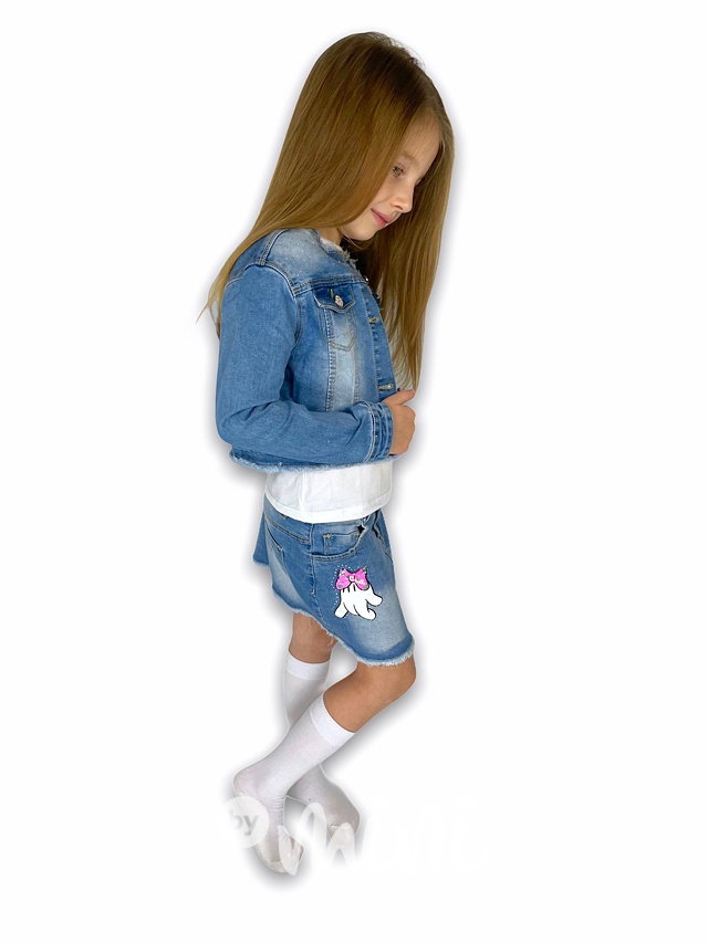 Jeans 3-dílný komplet s flitry a kamínky