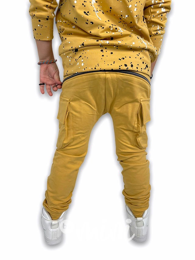 Baggy kapsáče zip - mustard