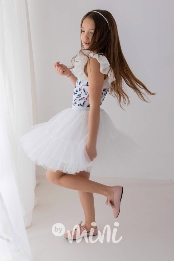 White maxi tutu sukně Lily Grey