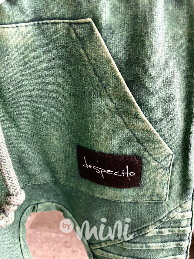 DESPACITO biker tepláky acid wash green