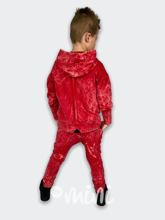 Splash acid wash mikina red  *Despacito*