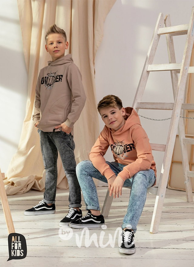 Denim jogger s kapsami - ice blue