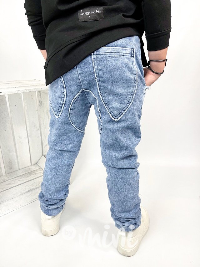 Jeans bavlněné tepláky - BASIC
