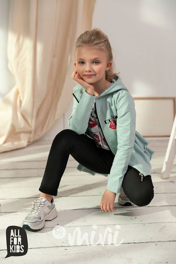 Dívčí černé bavlněné baggy kalhoty *AFK*