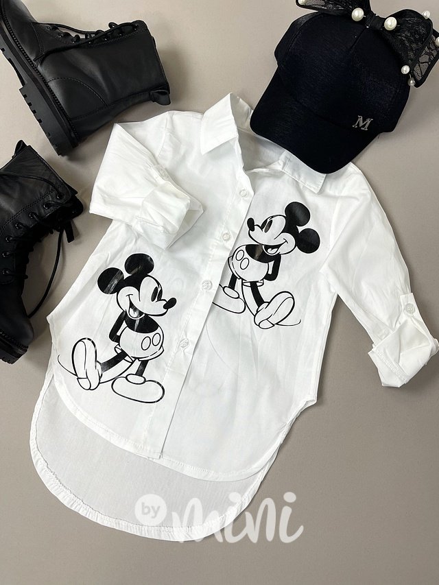 Mickey dlouhá bílá košile