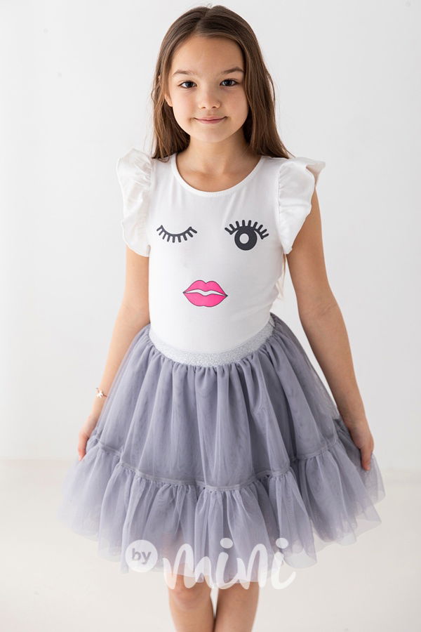 Grey maxi tutu sukně Lily Grey