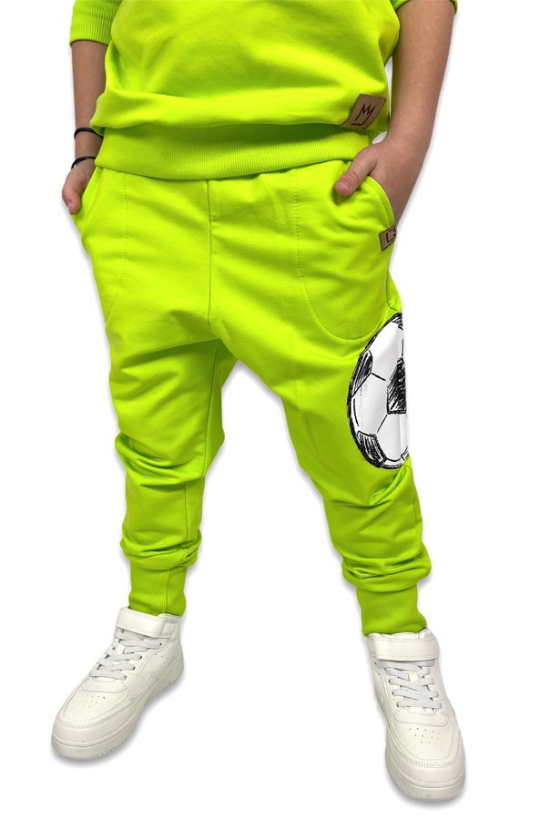 Fotbalové baggy tepláky - lemon