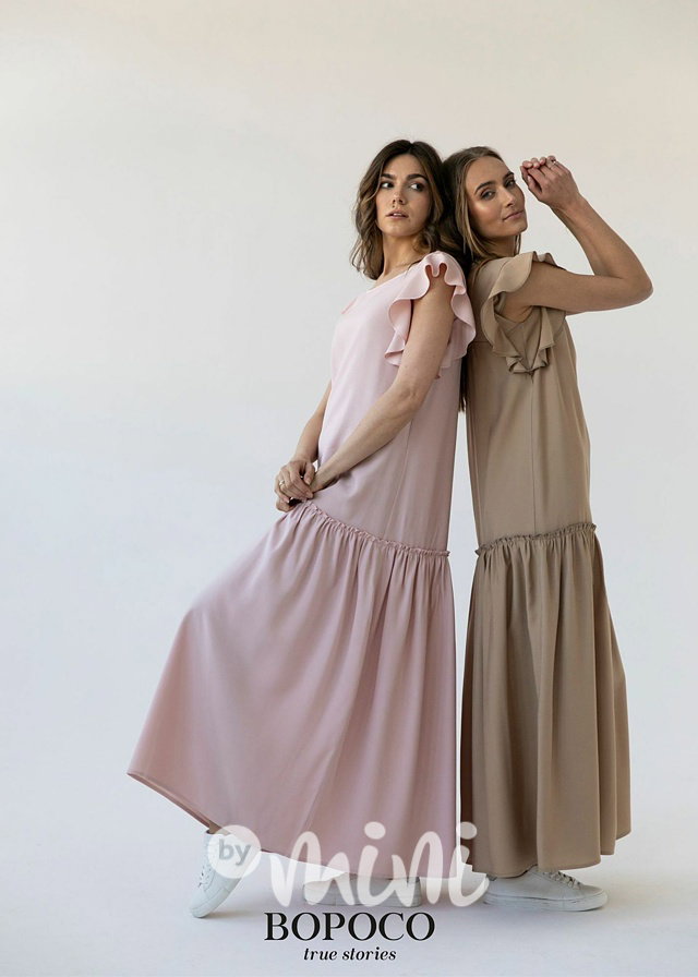 Summer holiday šaty beige