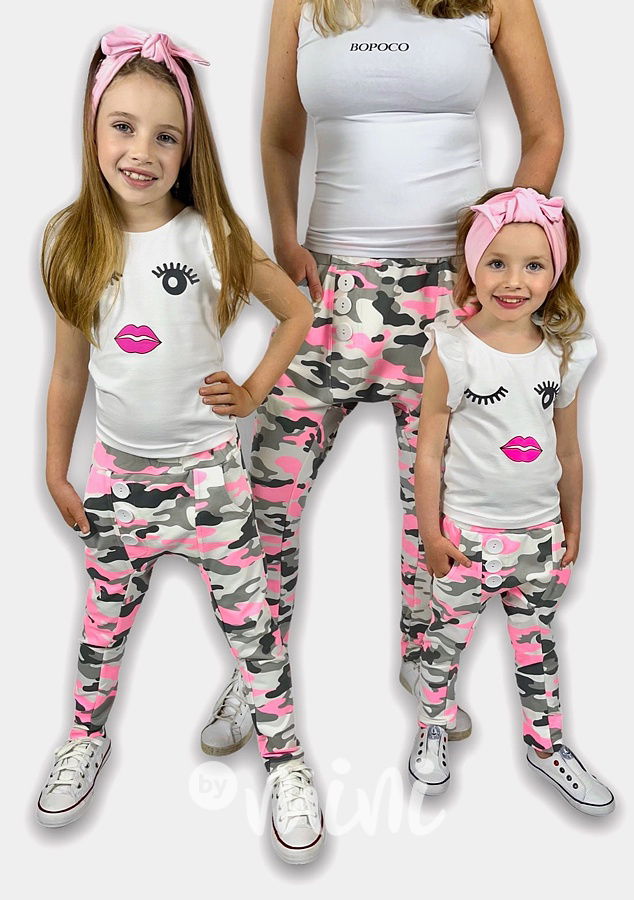 Pink army baggy tepláčky *MiniMe*