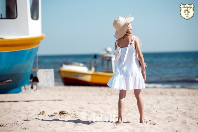 Mušelín bílé letní šaty