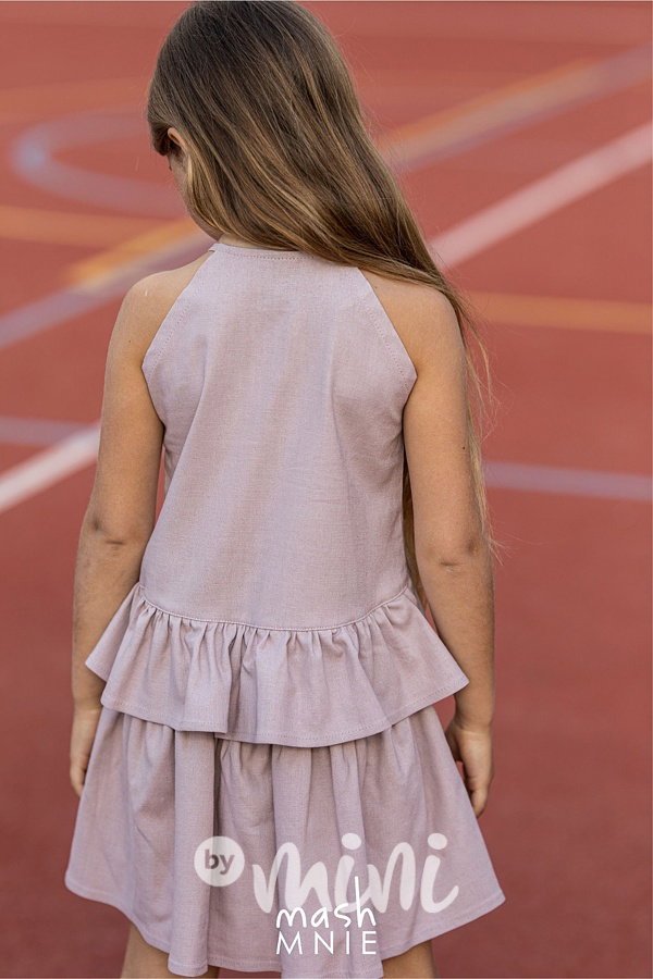 Boho šaty s knoflíčky pastel pink *MashMnie*