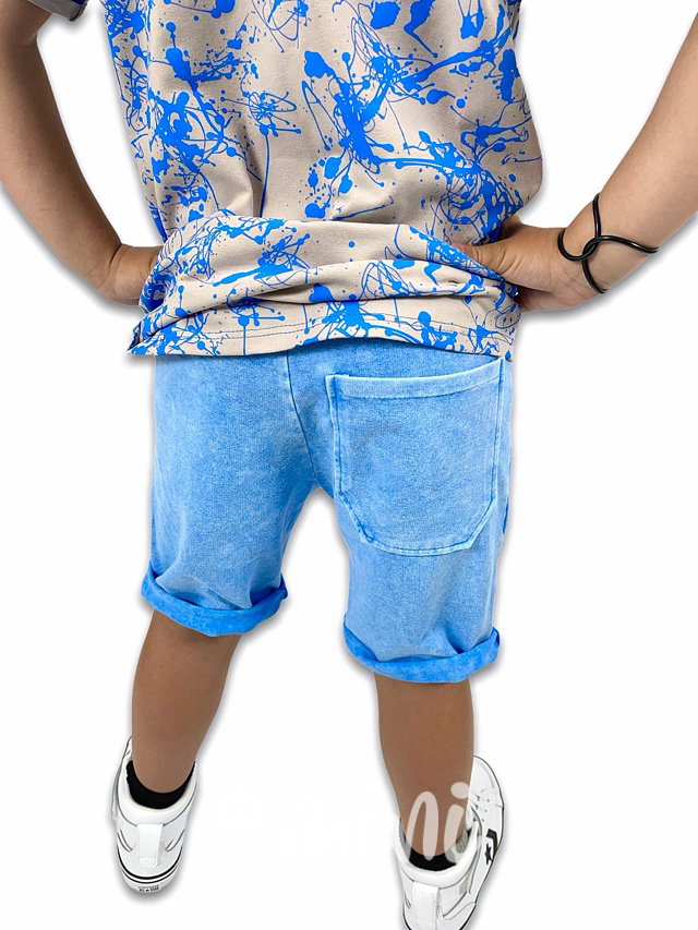 Kraťasy DESPACITO acid wash blue