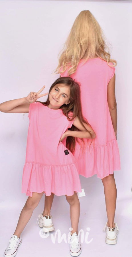 Neon pink oversize šaty *TOP*