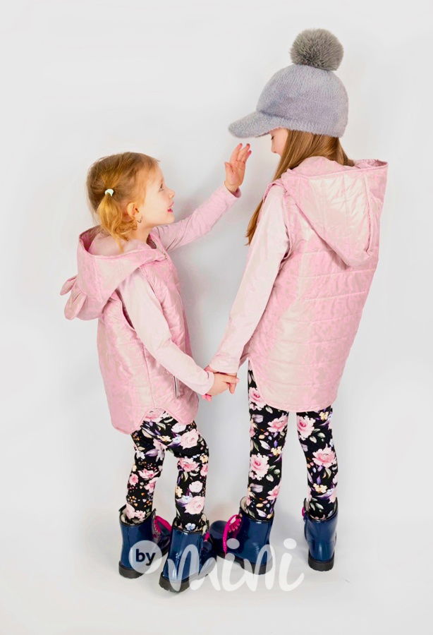 Prošívaná vesta - růžová