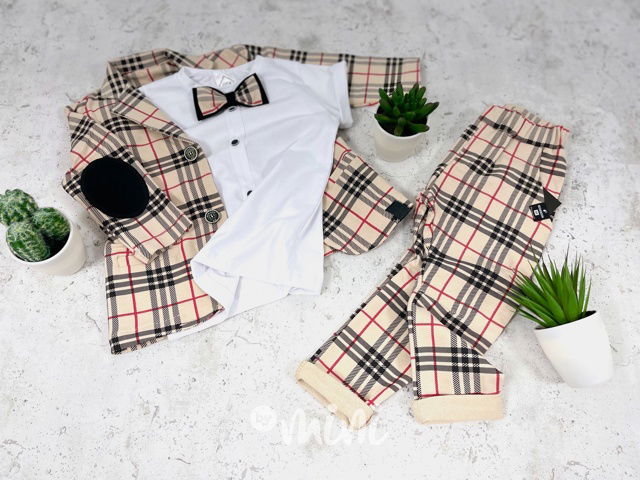 Chlapecké triko alá košile London style motýlek