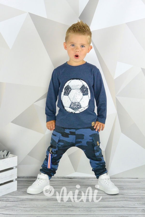 Blue football T-shirt