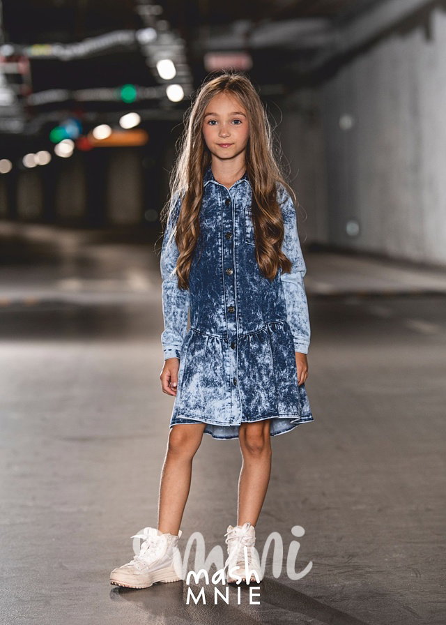 Jeans acid wash blue šaty *MashMnie*