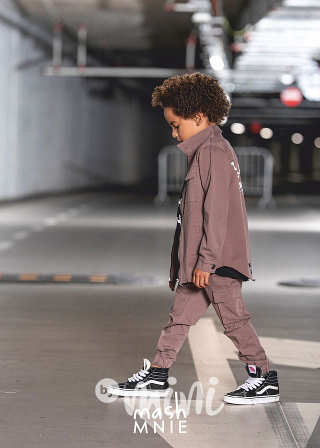 Tkané kapsáčové kalhoty taupe *MashMnie*