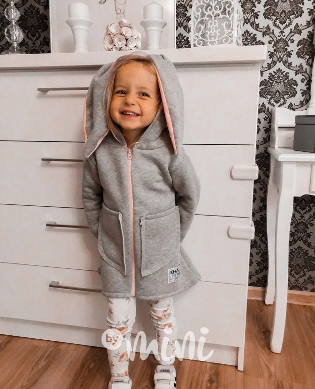 Bunny vyteplený mikčokabátek šedý