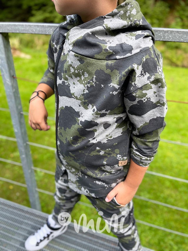 Wood army asymetrická mikina