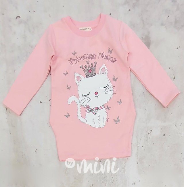 Princess cat mikinová tunika - pink