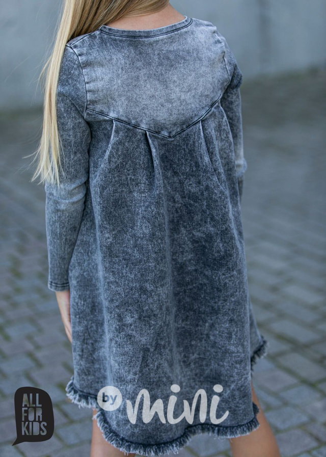 Jeans šaty LOVE acid black