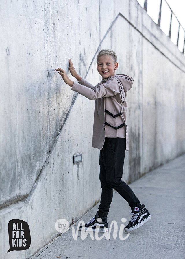 NEVER STOP mikina beige