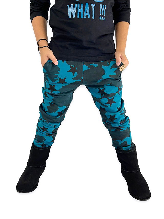 Tepláky petrol army star - BASIC