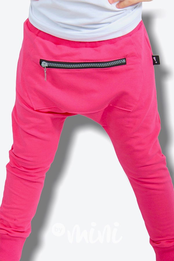 TERMO baggy tepláky s kapsičkou - pink