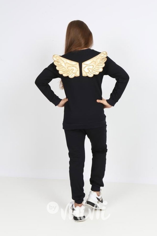 ANGEL gold wings tepláková souprava černá