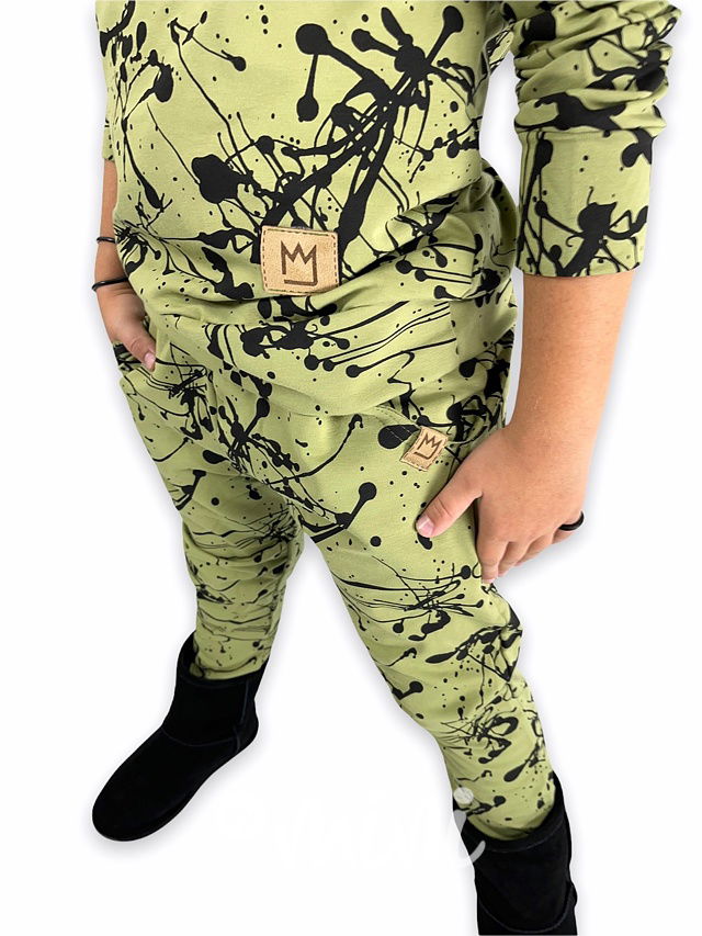 Pistacchio splash tepláky - BASIC