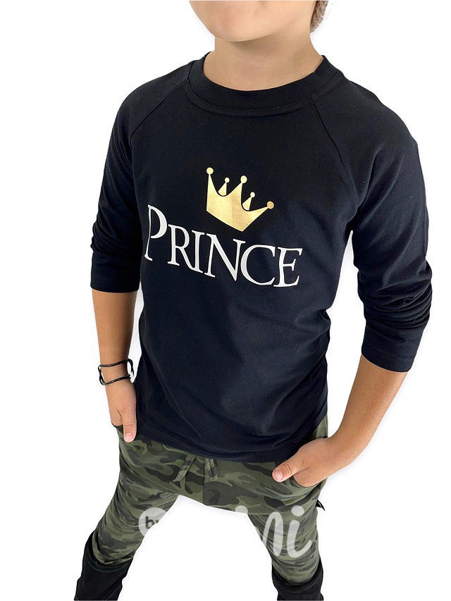 PRINCE triko s dlouhým rukávem black