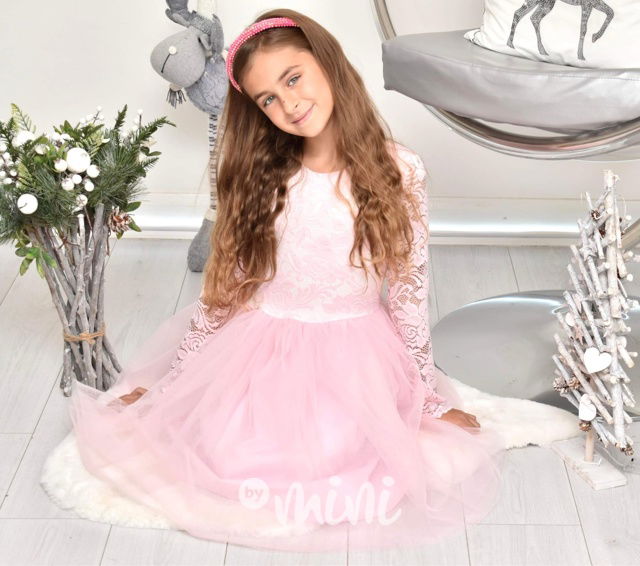 Dětské šaty pro družičky světle růžové
