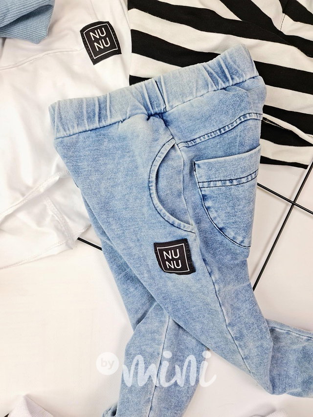 NUNU acid wash blue kalhoty alá jeans BASIC