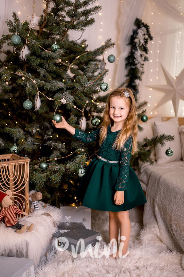 Luxury Smaragd dress - luxusní dívčí šaty