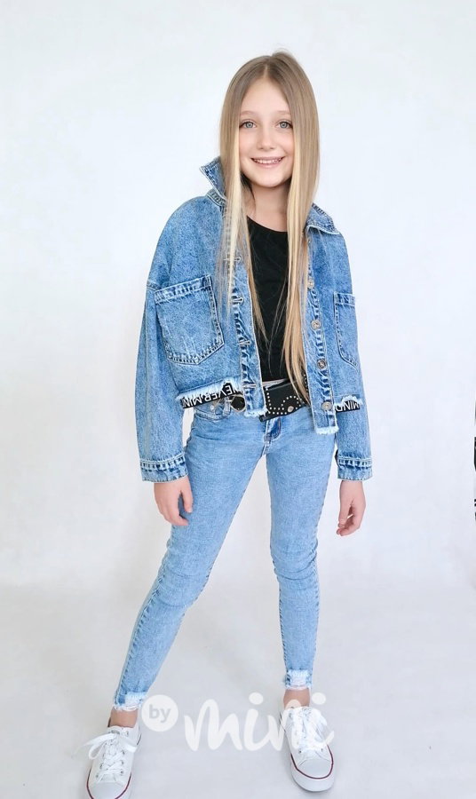 Slim jeans s páskem